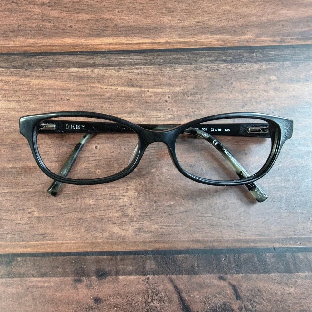 DKNY Eyeglasses‎ womens Black 52-16-135 Plastic Frame Stylish